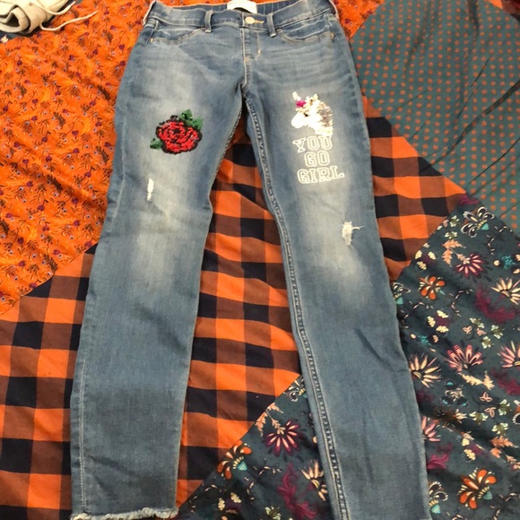 abercrombie kids Other - Abercrombie Kids size 13/14 sequin unicorn jeans